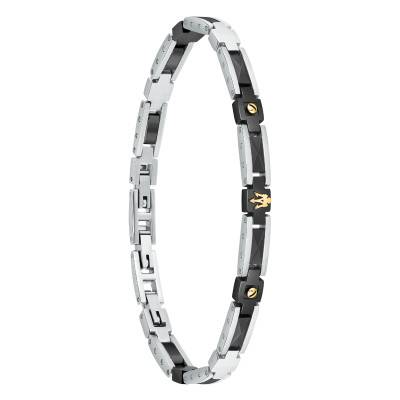 Iconic Stainless Steel & Yellow Gold Bracelet, 18.50 cm to 21.50 cm - JM423ATZ30 - Maserati