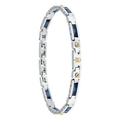 Iconic Stainless Steel, Ceramic & Yellow Gold Bracelet, 18.5 cm to 21.5 cm - JM423ATZ31 - Maserati