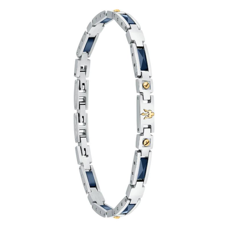 Iconic Stainless Steel, Ceramic & Yellow Gold Bracelet, 18.5 cm to 21.5 cm - JM423ATZ31 - Maserati