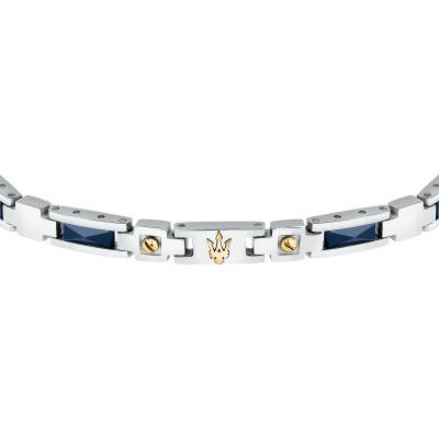 Iconic Stainless Steel, Ceramic & Yellow Gold Bracelet, 18.5 cm to 21.5 cm - JM423ATZ31 - Maserati