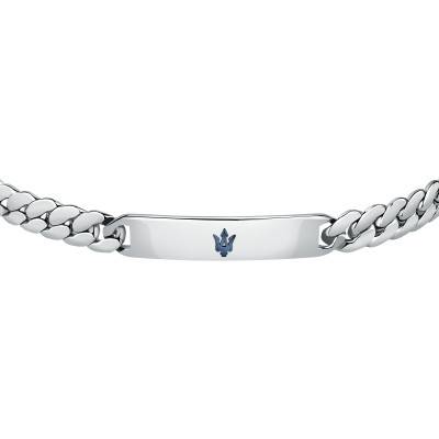 Bracelet Iconic Maille Cubaine en Acier, Longueur 22 cm - JM222AVD05 - Maserati