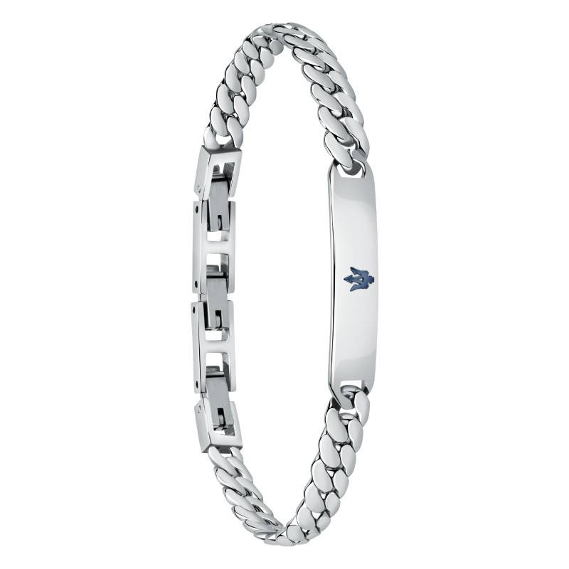 Iconic Cuban Link Steel Bracelet, 22 cm - JM222AVD05 - Maserati