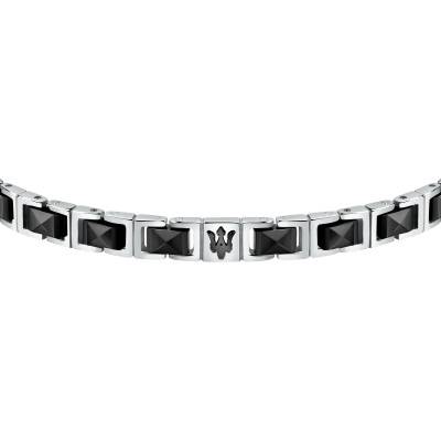 Iconic Stainless Steel & Ceramic Bracelet, 22 cm - JM420ATI07 - Maserati