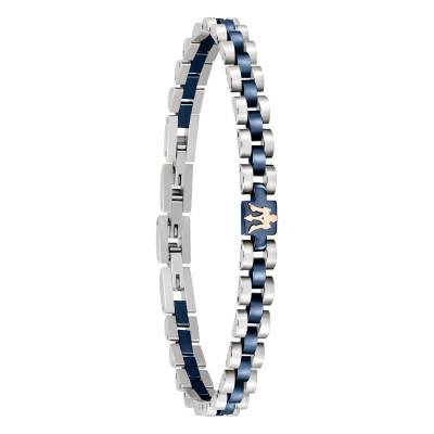 Iconic Blue Steel Bracelet, Length 21 cm - JM320AST10 - Maserati