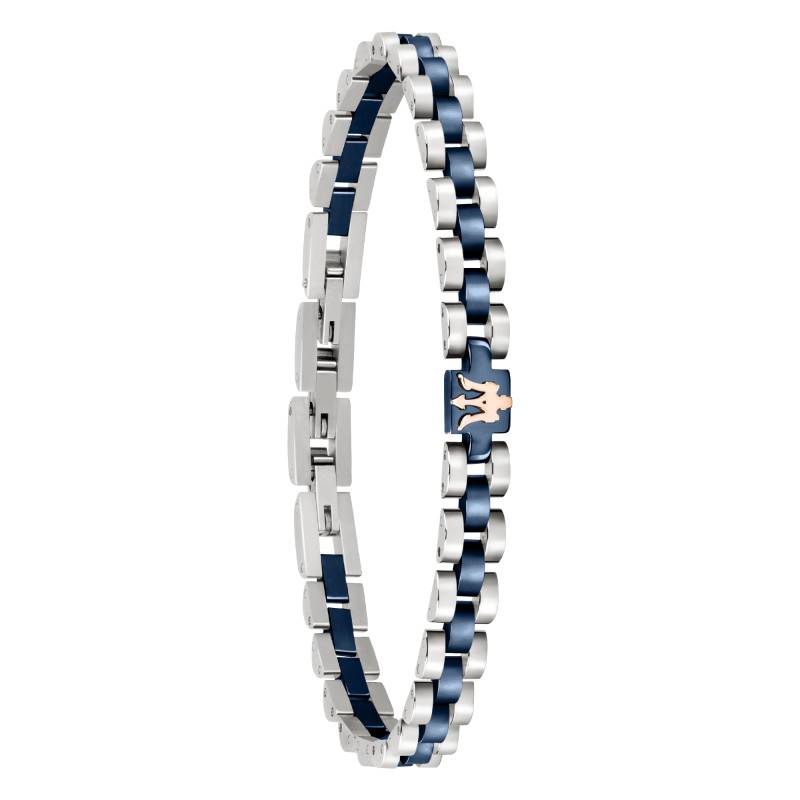 Iconic Blue Steel Bracelet, Length 21 cm - JM320AST10 - Maserati
