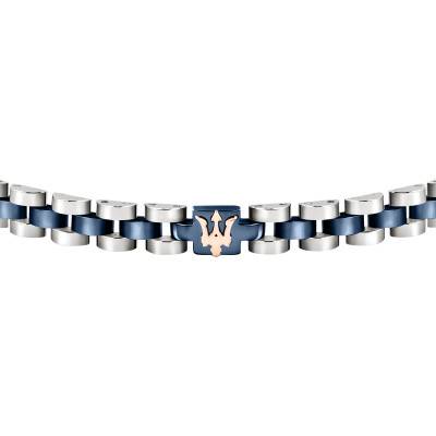 Iconic Blue Steel Bracelet, Length 21 cm - JM320AST10 - Maserati