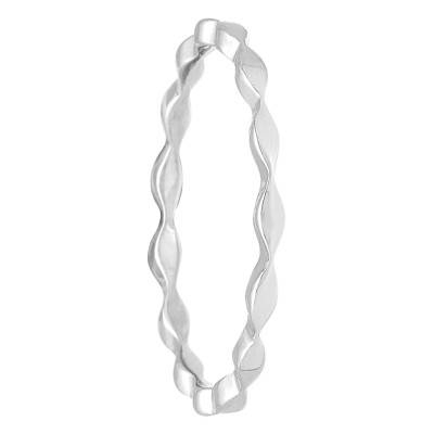 Bague Ondulée en Or Blanc 750 - Emanessence