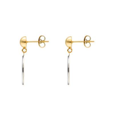 Boucles d'oreilles Cercles Main de Fatma en Or Jaune 375 - Emanessence