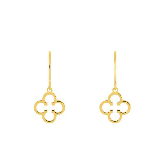 Boucles D'oreilles Clips Vintage - Détails Ajourés Or Et Argent - Modèle 4140 - Occasion