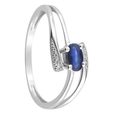 750 White Gold Sapphire 0.35 ct Solitaire Ring - Aurora