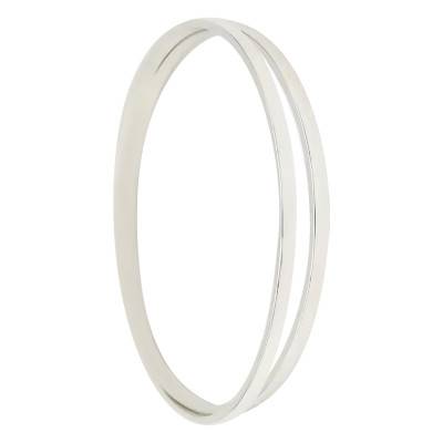 Bracelet 2 Fils Rectangle Entrelacés en Argent - Artemis