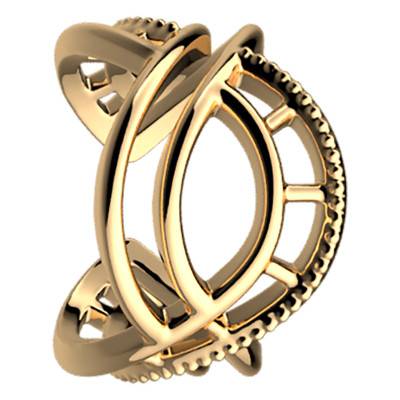 Bague Ouverte Divine Dorée - taille 56 - Les Georgettes