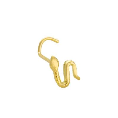 750/1000 Yellow Gold Snake Nose Piercing - Lumiosa