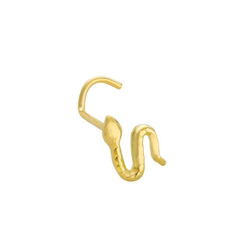 750/1000 Yellow Gold Snake Nose Piercing - Lumiosa