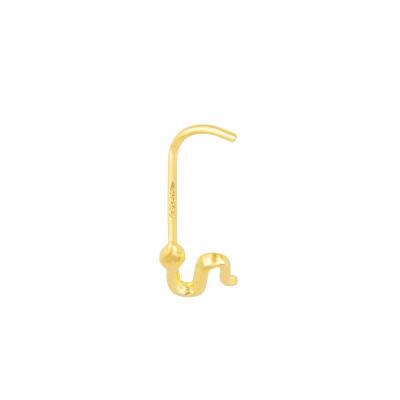 750/1000 Yellow Gold Snake Nose Piercing - Lumiosa