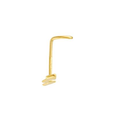 Arrow Nose Piercing in 750 Yellow Gold - Lumiosa
