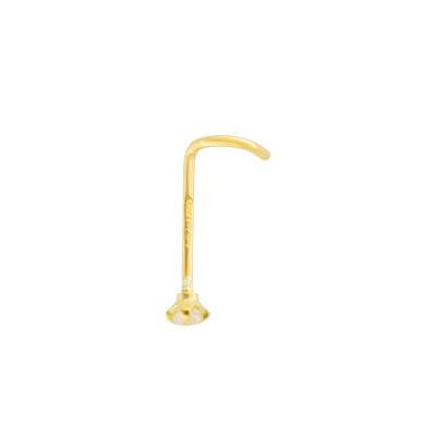 750 Yellow Gold & Cubic Zirconia Nose Piercing - Lumiosa