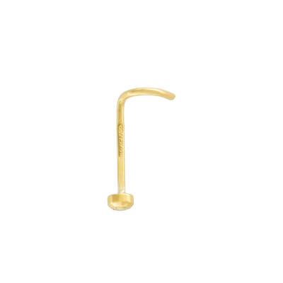 750/1000 Yellow Gold & Zirconium Oxide Nose Piercing - Lumiosa