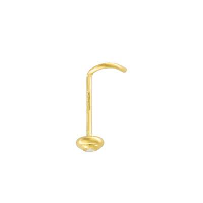 Piercing Nez Or Jaune 750 & Oxyde de Zirconium Blanc - Lumiosa