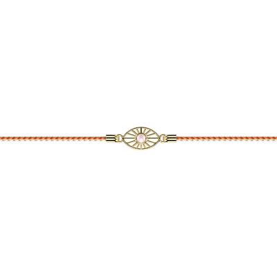 Bracelet Chaîne Oeil Doré & Laque Bicolore, Longueur 19 cm - Les Georgettes