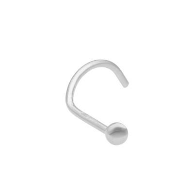 Piercing Nez Boule, 2 mm, Or Blanc 750 - Lumiosa