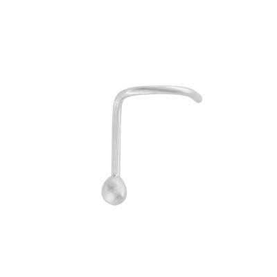 Piercing Nez Boule, 2 mm, Or Blanc 750 - Lumiosa