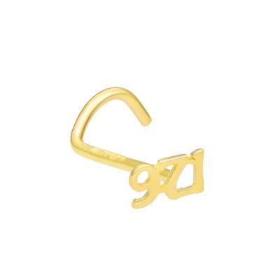971 750 Yellow Gold Nose Piercing - Lumiosa