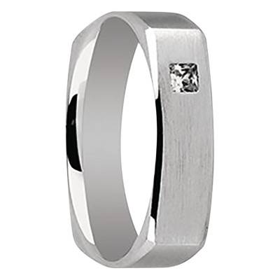 Alliance Confort en Or Blanc 750 & Diamants 0,07 ct, Largeur 5 mm - Gaïa