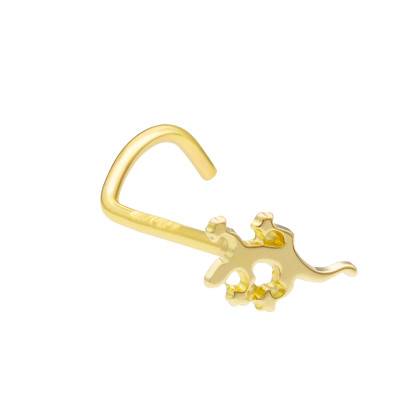 Yellow Gold 750/1000 Margouillat Nose Piercing - Lumiosa