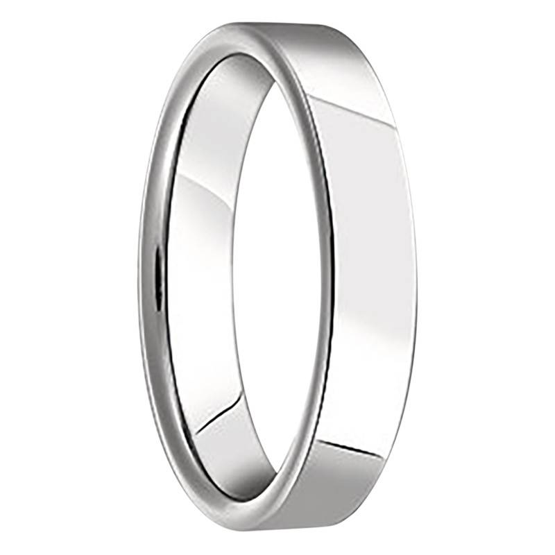 Palladium Comfort Ribbon Wedding Ring, Width 4 mm - Fair'Belle