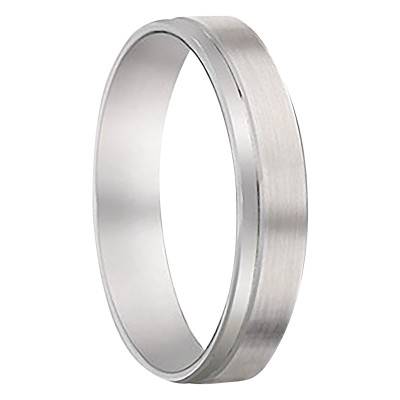 Alliance Ruban Confort en Or Blanc 750, Largeur 4,50 mm - Gaïa