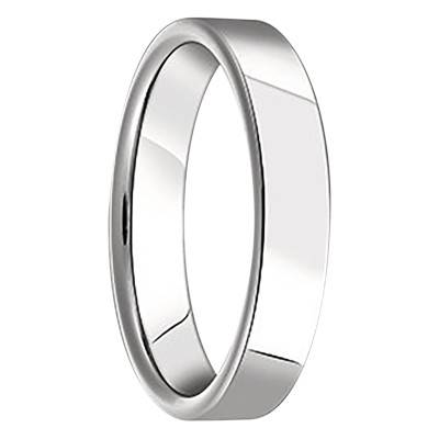 Alliance Ruban Confort en Platine 950, Largeur 4 mm - Gaïa