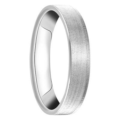Alliance Ruban Confort en Or Blanc 750, Largeur 4 mm - Gaïa