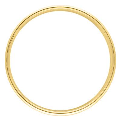 750 Yellow Gold Grooved Comfort Domed Wedding Ring, Width 5 mm - Fair'Belle