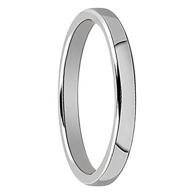 Alliance Ruban Confort en Or Blanc 750, Largeur 2,50 mm - Fair'Belle