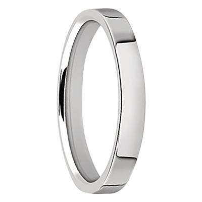 Alliance Ruban Confort en Or Blanc 750, Largeur 3 mm - Fair'Belle