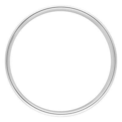 950 Platinum Brushed Comfort Ribbon Wedding Ring with Inclined Groove, Width 5 mm - Fair'Belle