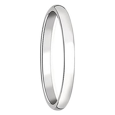 750 White Gold Half-Shank Wedding Ring, 2.00 mm Width - Fair'Belle