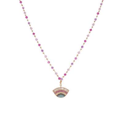 Collier Cleopatra Doré, Perles & Zircons, Longueur 45 à 50 cm - Hipanema