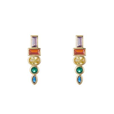 Boucles d'oreilles Noor Dorées & Résine Verte - Hipanema