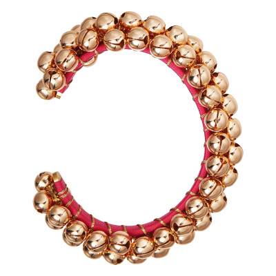 Bracelet Jaya en Acier Doré & Polyester Rose - Hipanema