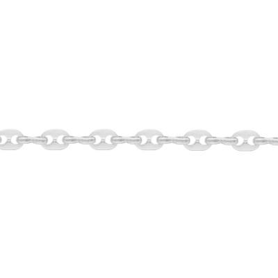 Bracelet Maille Grain de Café en Argent 925, Longueur 18 cm ou 21 cm, Largeur 4 mm - Manillon