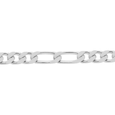 Bracelet Maille Figaro en Argent 925, Longueur 18 cm, Largeur 24 mm - Manillon