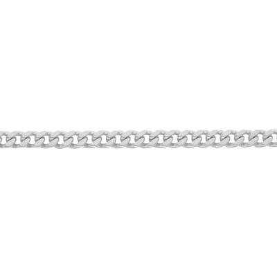 Chaîne Maille Gourmette en Argent 925, Longueur 55 cm ou 60 cm, Largeur 4,00 mm - Manillon