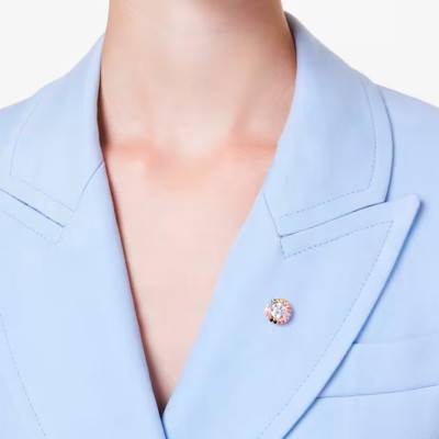 Broche Matrix Ronde Métal Doré & Cristaux Multicolores - 5685576 - Swarovski