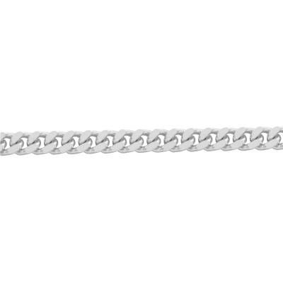 Bracelet Maille Cubaine en Argent 925, Longueurs 18 à 21 cm, Largeur 8 mm - Manillon