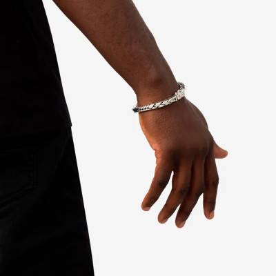 Bracelet George en Argent 925, Largeur 6 mm, Longueur 19 & 21 cm - Buddha to Buddha