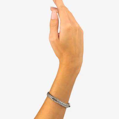 925 Silver Lars XS Bracelet, 9 mm Wide, 14 cm to 19 cm Length - Buddha to Buddha