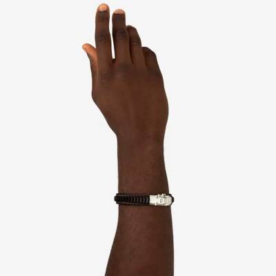 Bracelet Lars en Cuir Marron & Argent 925, Longueurs 19 à 23 cm - Buddha to Buddha
