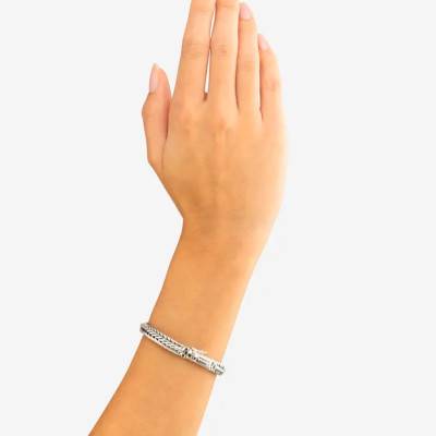 925 Silver Nurul XS Bracelet, 7 mm Wide, 14 cm to 19 cm - Buddha to Buddha